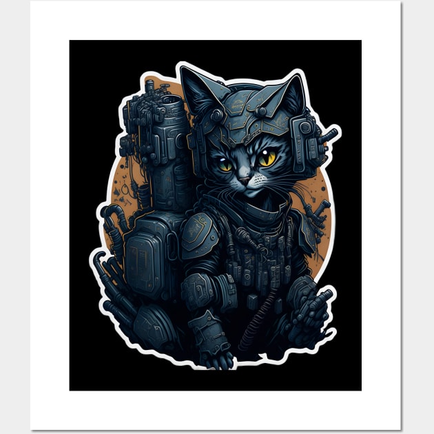 Mecha Cat_008 Wall Art by Kulturmagazine